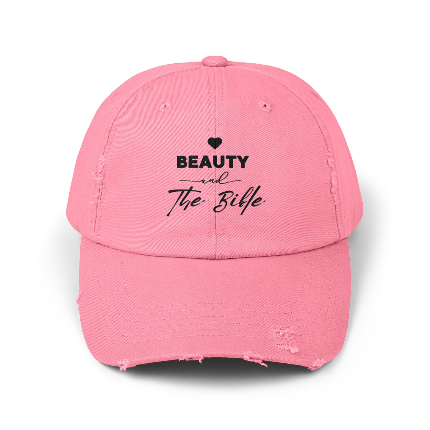 Beauty and the Bible Hat Unisex Distressed Cap