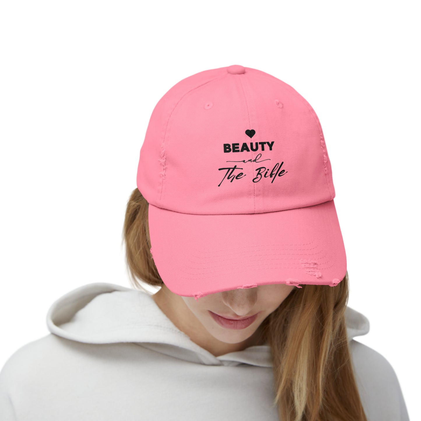 Beauty and the Bible Hat Unisex Distressed Cap