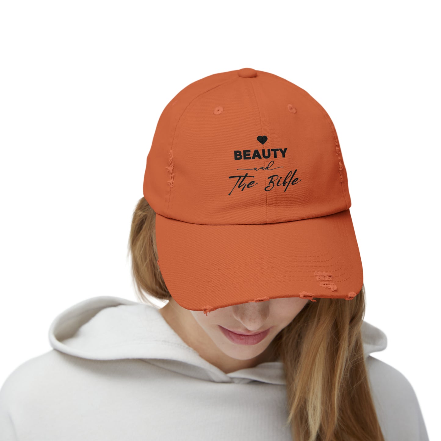 Beauty and the Bible Hat Unisex Distressed Cap