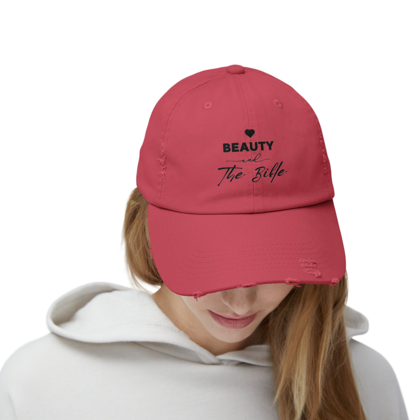 Beauty and the Bible Hat Unisex Distressed Cap
