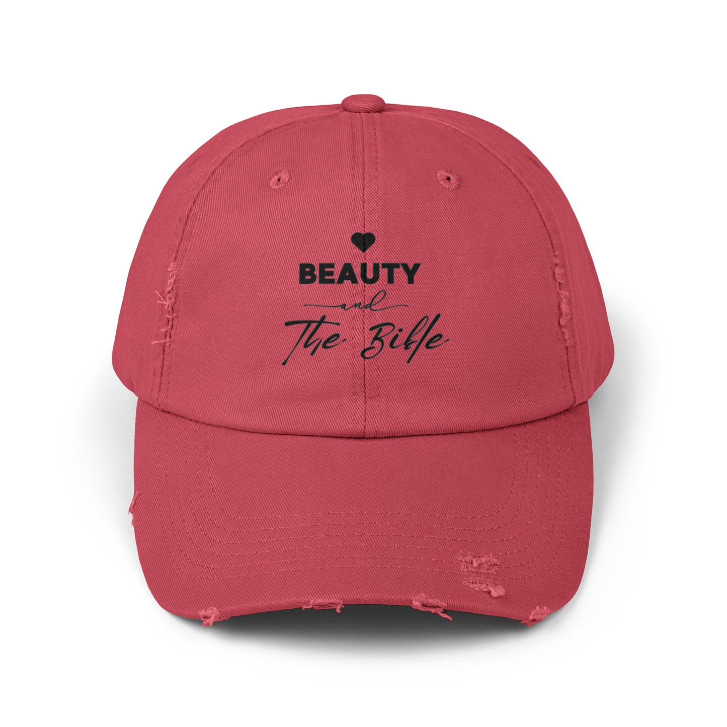 Beauty and the Bible Hat Unisex Distressed Cap