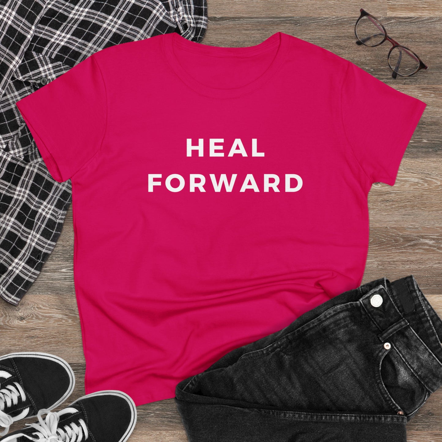 Heal forward Tee Women's Heavy Cotton Tee