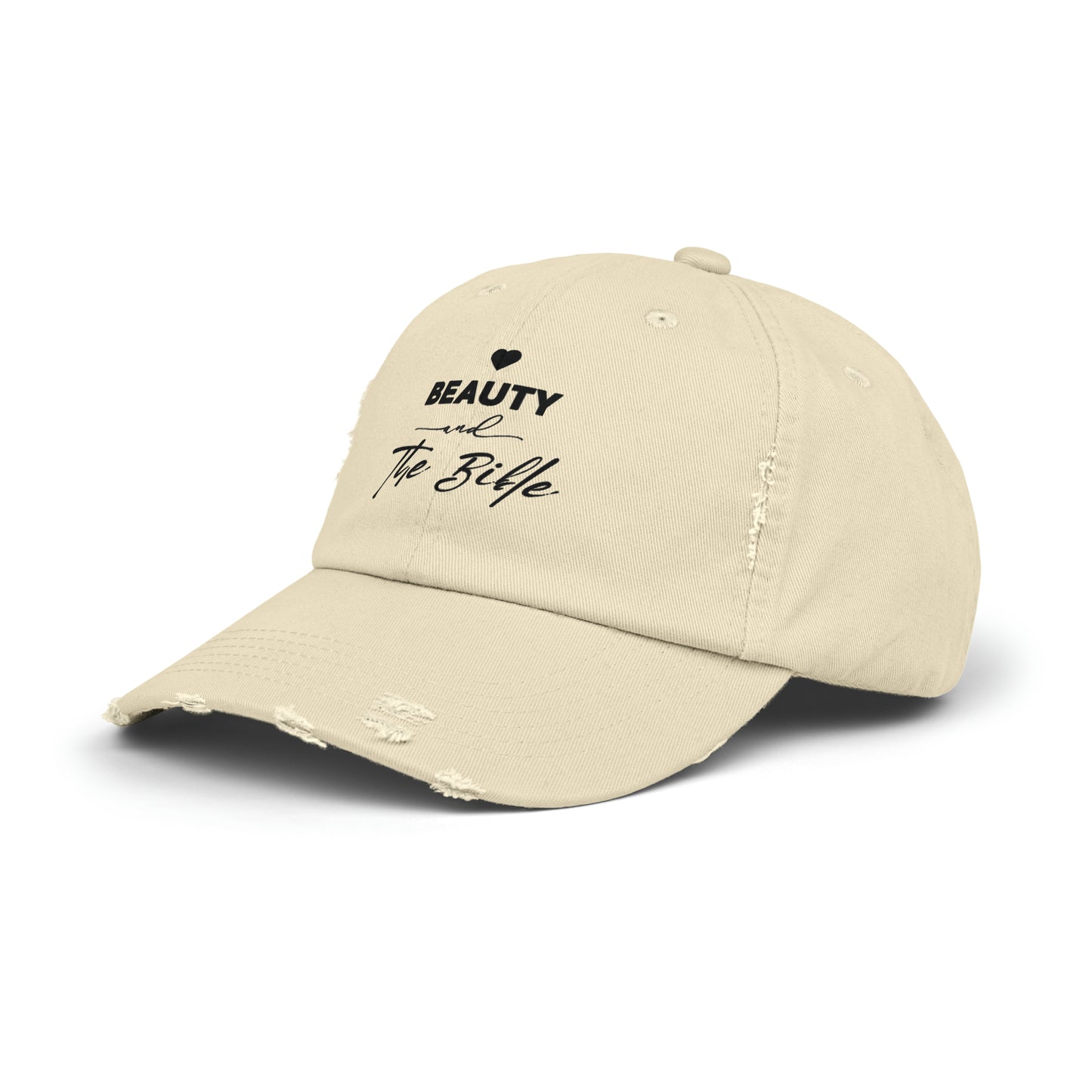 Beauty and the Bible Hat Unisex Distressed Cap