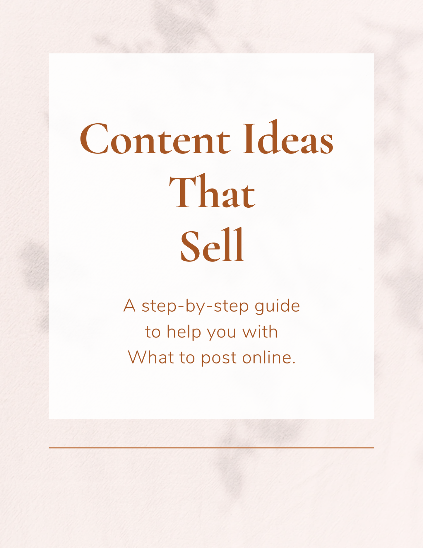 Content Ideas That Sell