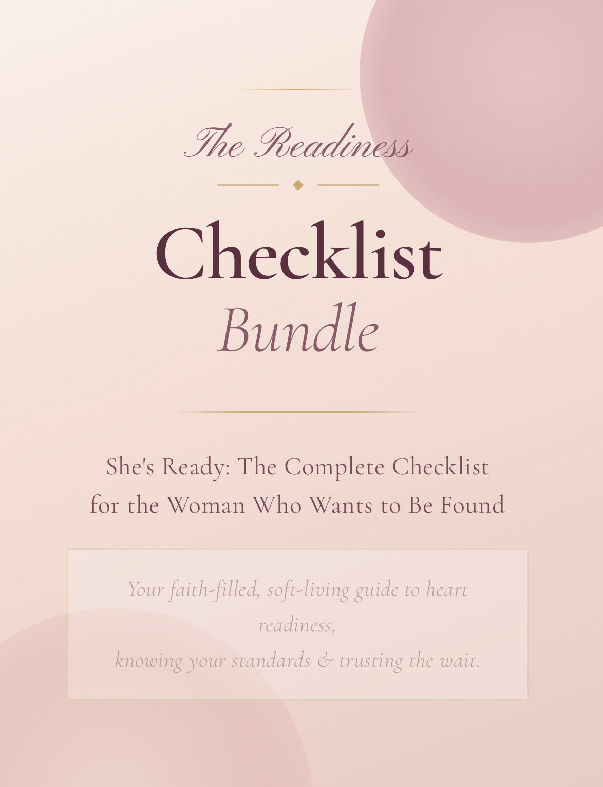 The Readiness checklist Bundle