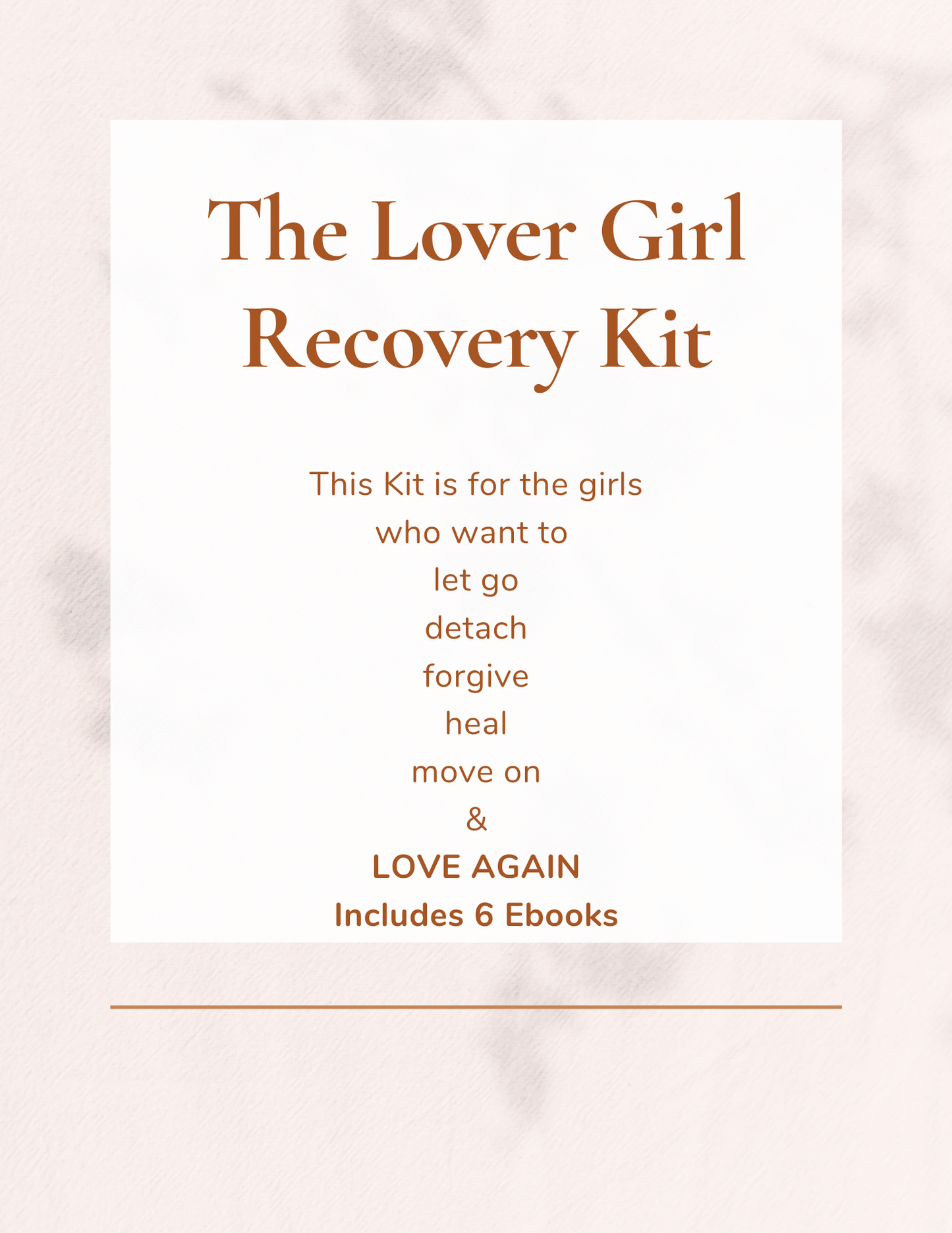LoverGirl Recovery Kit