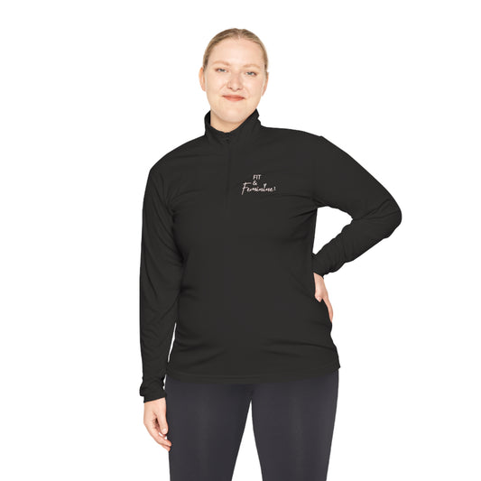 Fit & Feminine Unisex Quarter-Zip Pullover