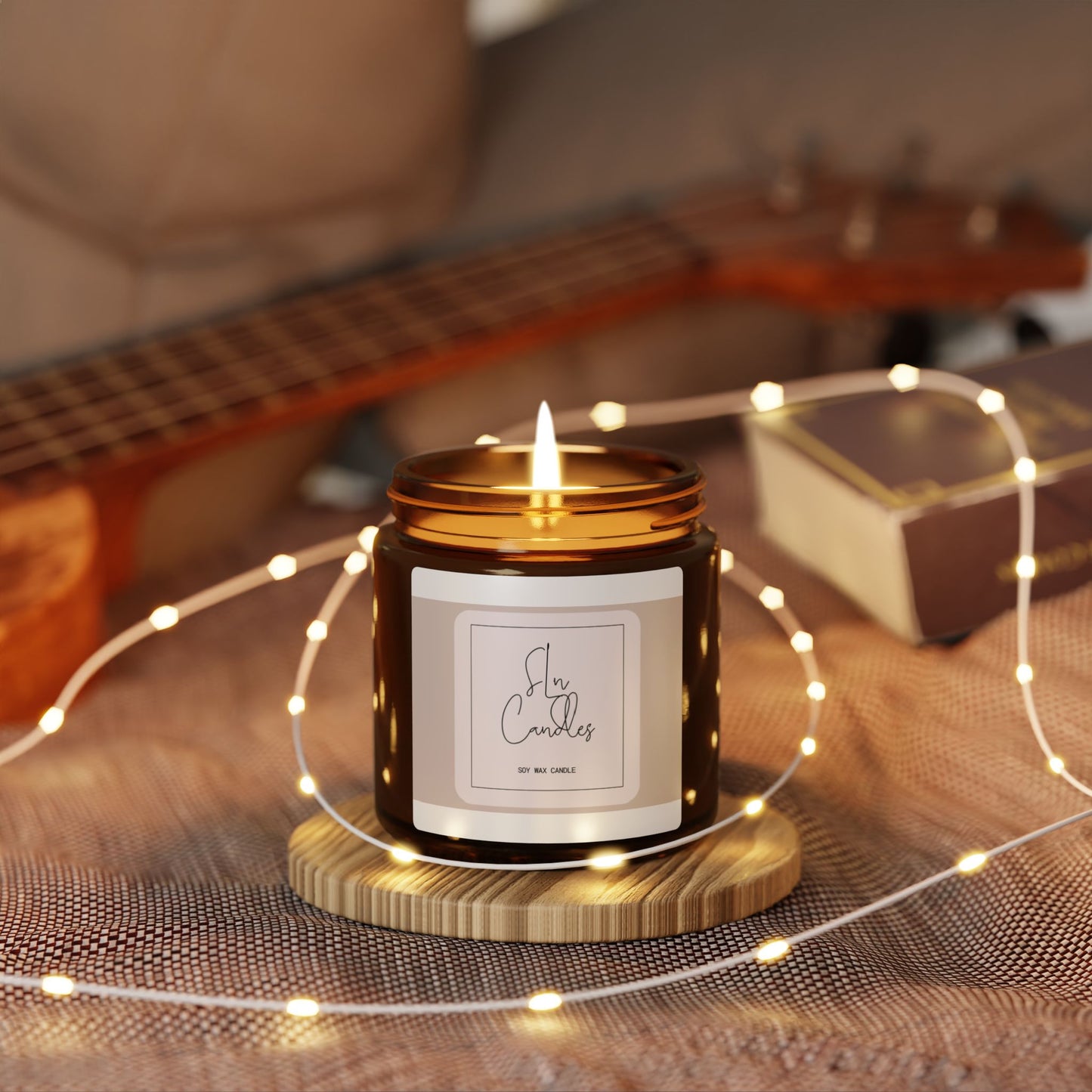 SLN Scented Soy Candle (Multi-Size, Amber Jar)