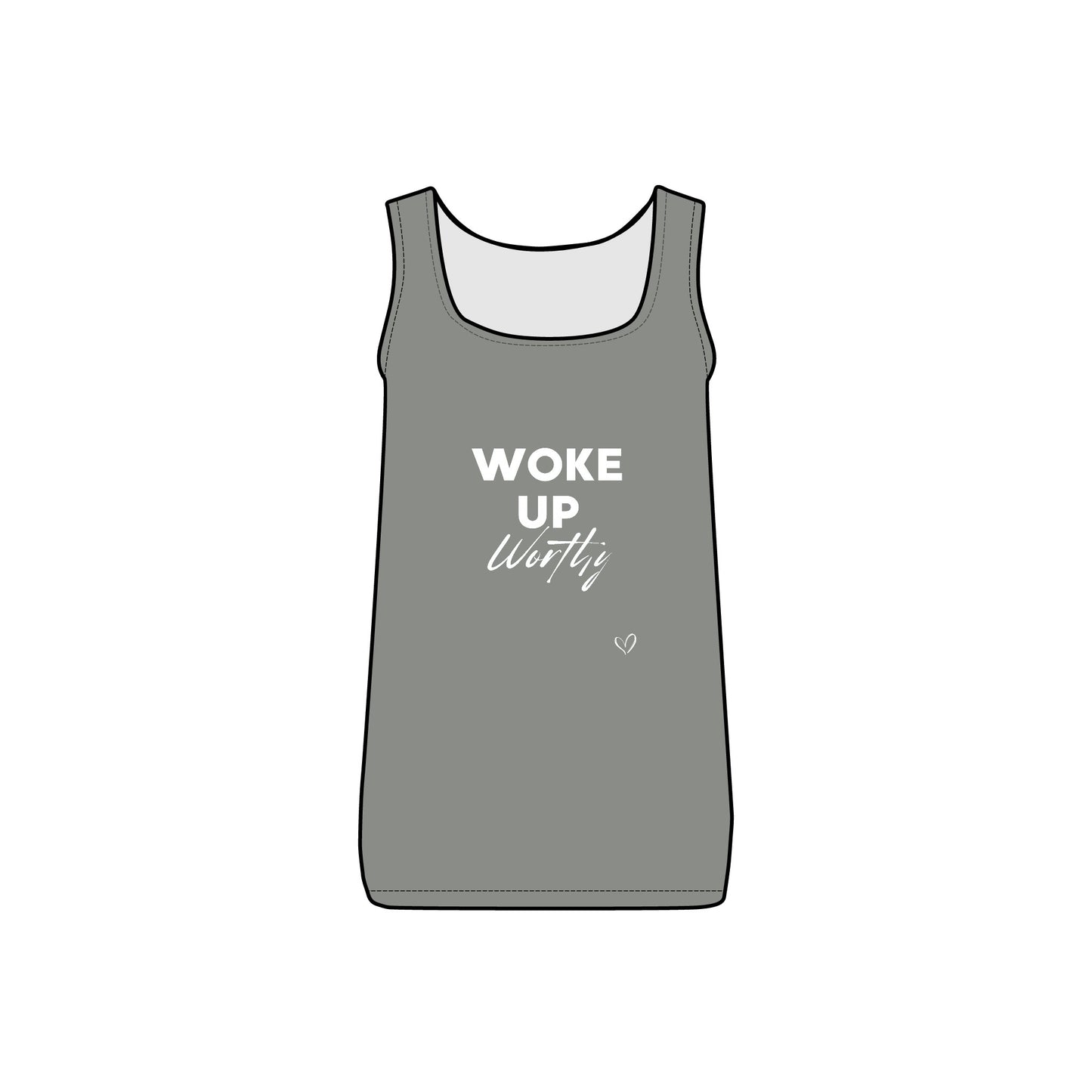 Woke Up Worthy Women's Micro Ribbed Tank