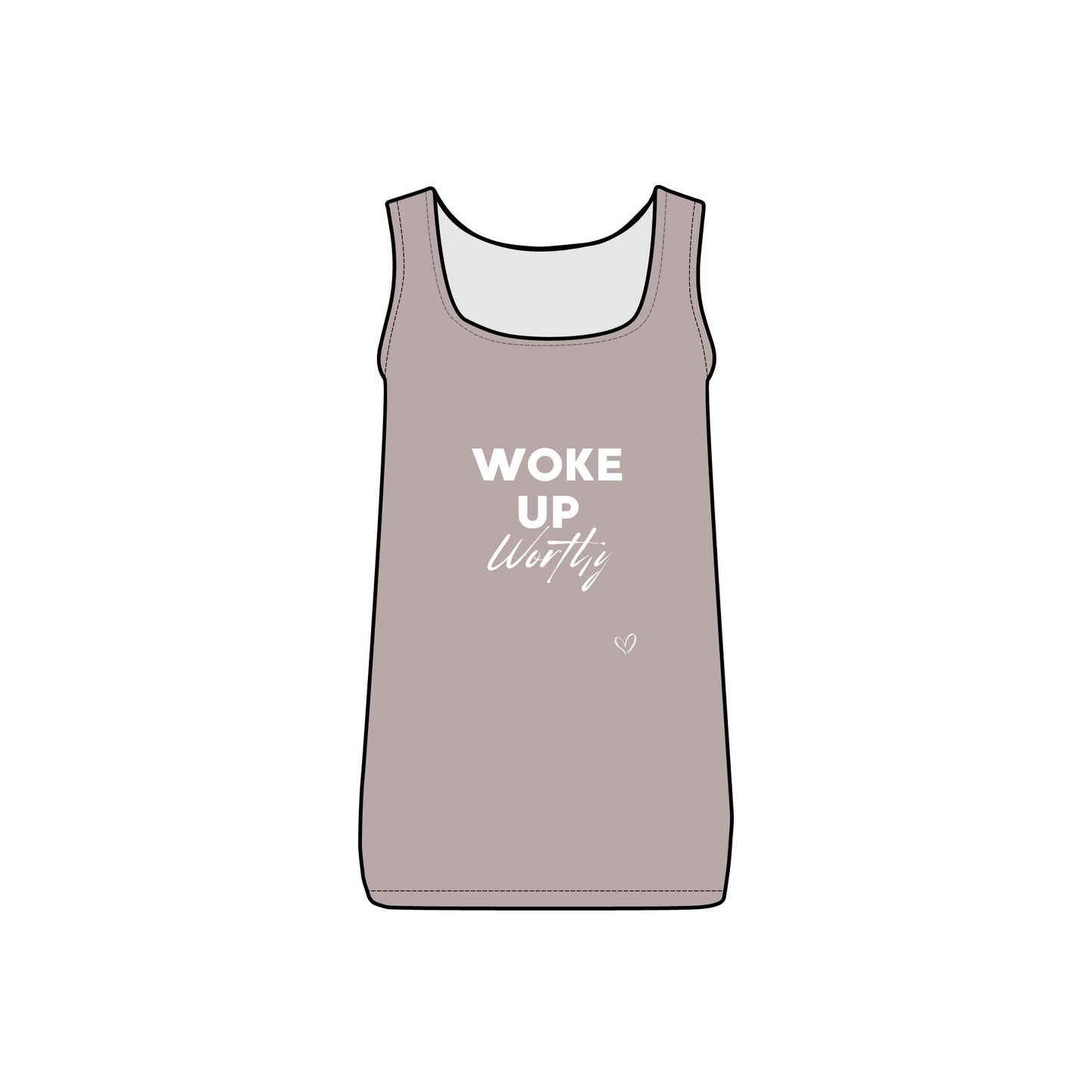 Woke Up Worthy Women's Micro Ribbed Tank