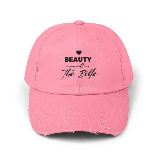 Beauty and the Bible Hat Unisex Distressed Cap