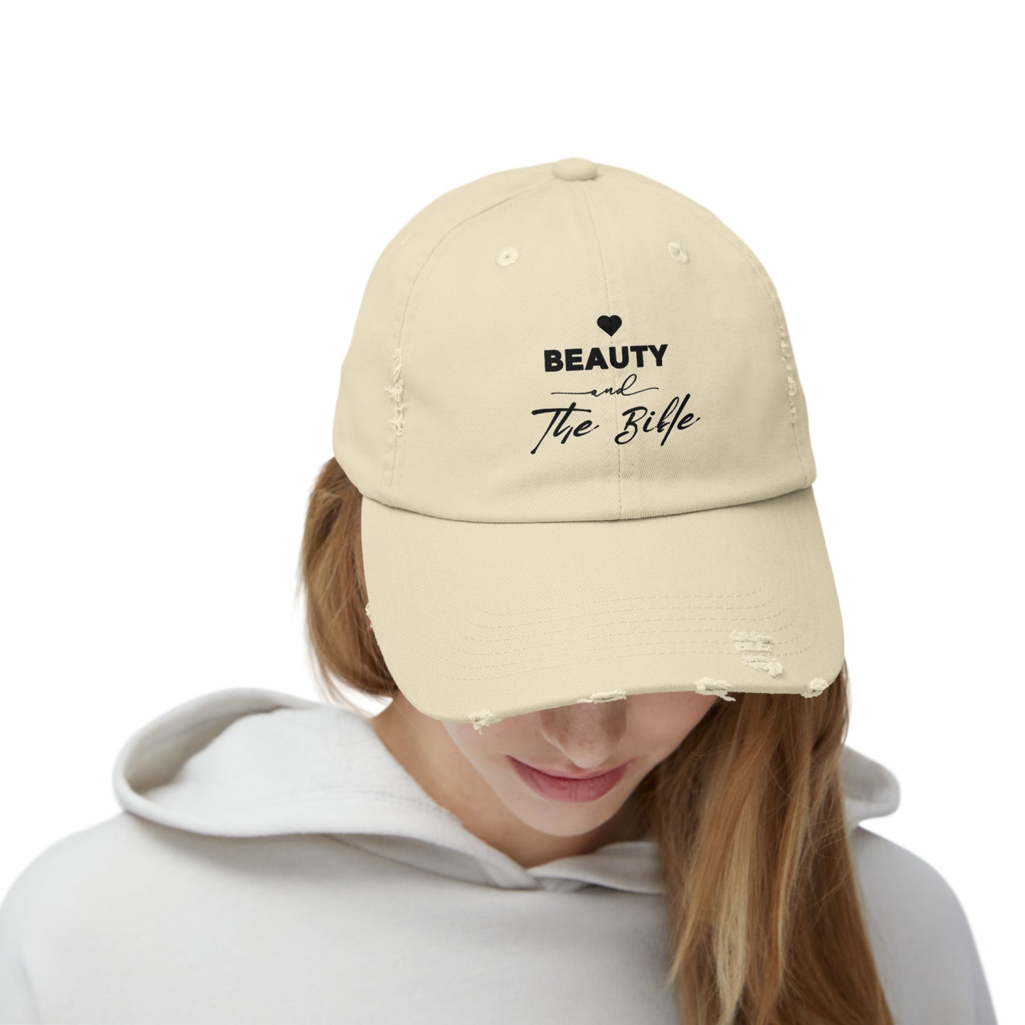 Beauty and the Bible Hat Unisex Distressed Cap