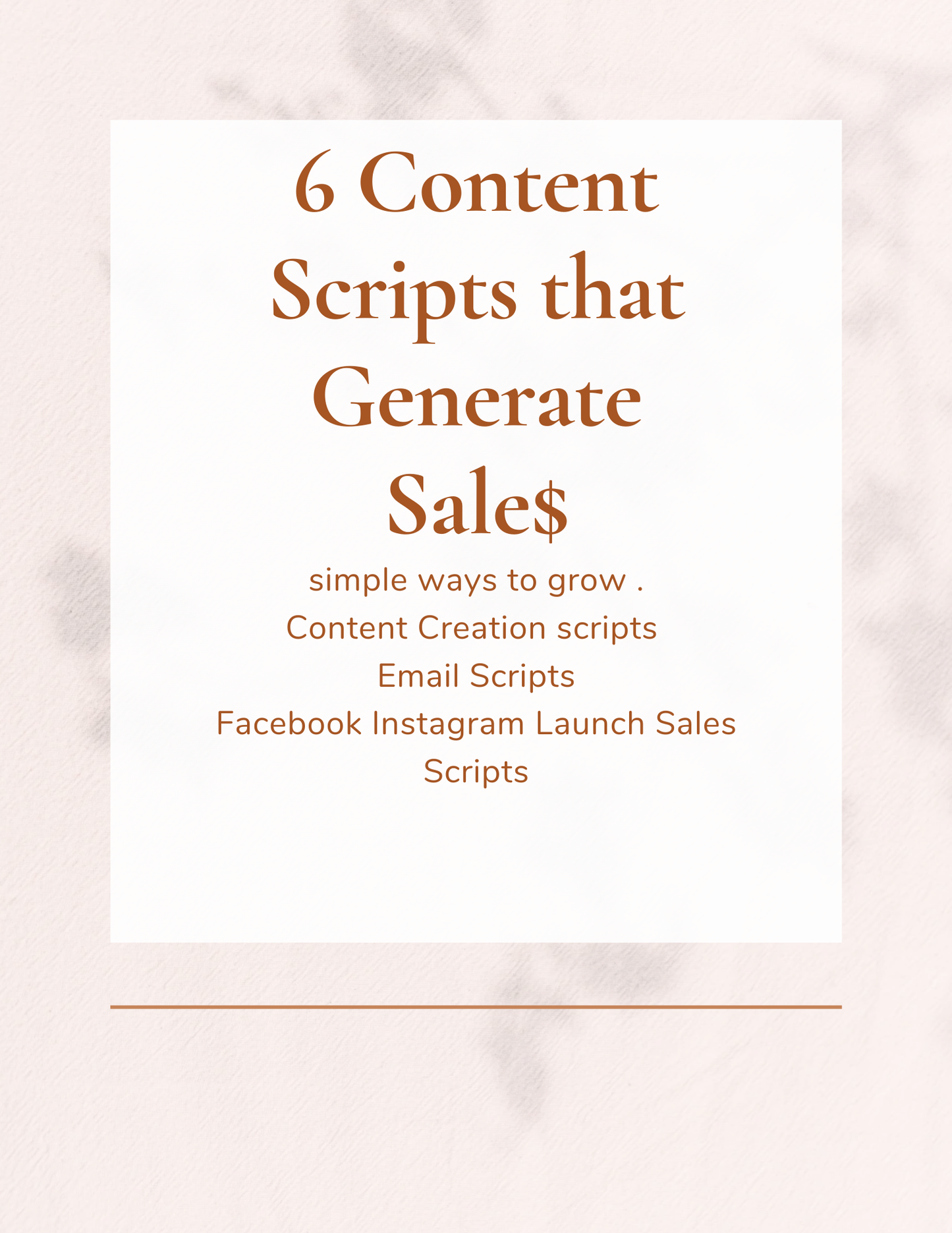 6 $$$ sale generating content and emailing scripts