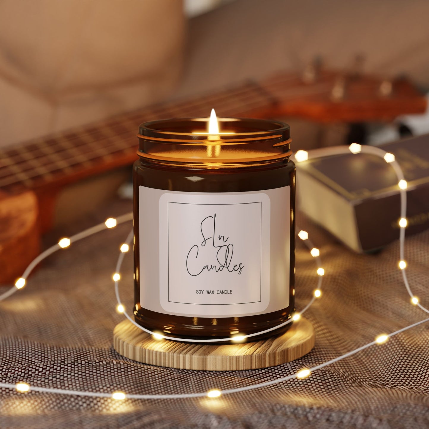 SLN Scented Soy Candle (Multi-Size, Amber Jar)