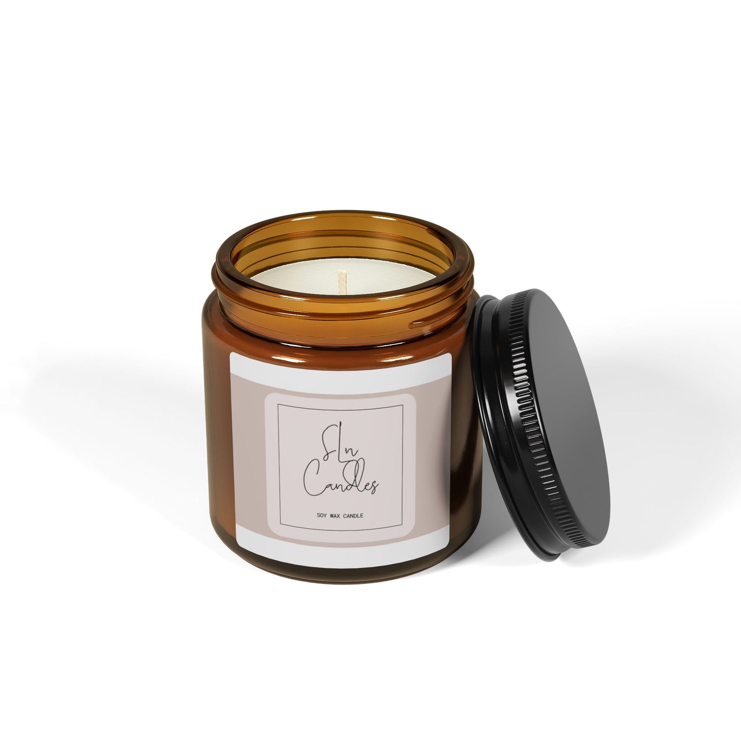 SLN Scented Soy Candle (Multi-Size, Amber Jar)