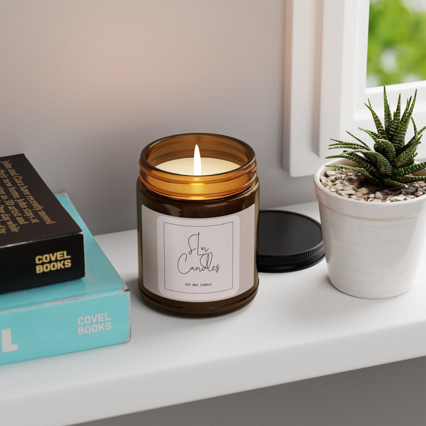 SLN Scented Soy Candle (Multi-Size, Amber Jar)